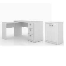 Conjunto Escritório 02 Peças CJ9 Branco Tecno Mobili