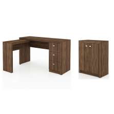 Conjunto Escritório 02 Peças CJ9 Nogal Tecno Mobili