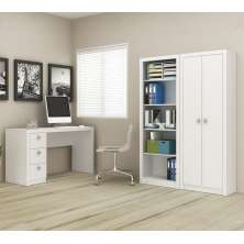 Conjunto Escritório Completo 3 Peças CJ5 Branco Tecno Mobili