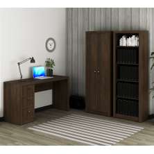 Conjunto Escritório Completo 3 Peças CJ5 Rustico Tecno Mobili