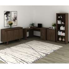 Conjunto Escritório Completo 4 Peças CJ1 Rustico Tecno Mobili