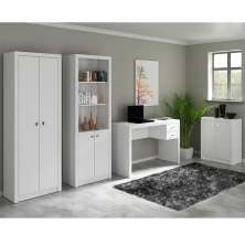 Conjunto Escritório Completo 4 Peças CJ6 Branco Tecno Mobili