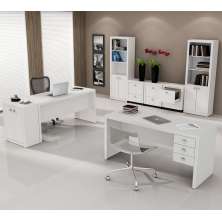 Conjunto Escritório Completo 8 Peças CJ22 Branco Tecno Mobili