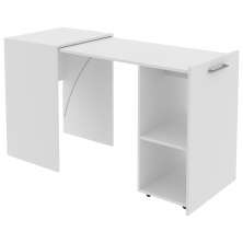Escrivaninha Multiuso Retratil 2 nicho ME4170 Branco Tecno Mobili
