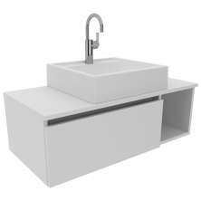 Gabinete Com Cuba Para Banheiro BN3600x01 Branco Tecno Mobili
