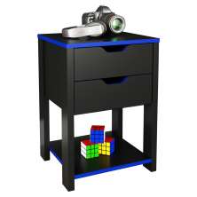 Gaveteiro Gamer 2 Gaveta ME4163 Preto Azul Tecno Mobili