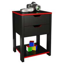Gaveteiro Gamer 2 Gaveta ME4163 Preto Vermelho Tecno Mobili