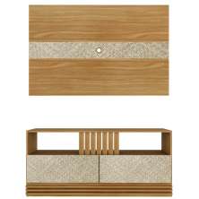 Rack E Painel Para Tv 42 Polegadas PA2913xR1479 Natural Palha Tecno Mobili