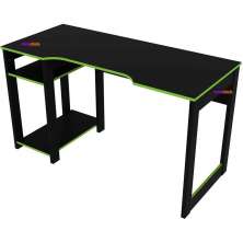 Mesa Gamer com Espaço para 2 Monitores e para CPU ME4152  Preto/Verde