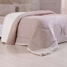 Coberdrom Duetto Queen Malha 100% Algodão Sherpa 220x240cm Castanha