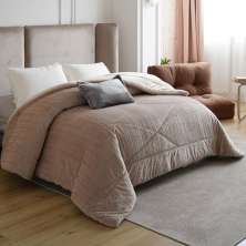 Edredom Casal Plush Dupla Face Toque Flannel Tessi