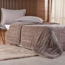 Edredom Solteiro Plush Sense Dupla Face 100% Poliéster 160x220cm Funghi