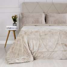 Edredom Solteiro Plush Sense New Dupla Face Toque Flannel 160x220cm Mocha
