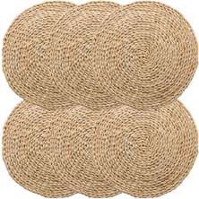 Jogo 6 Americano Fibra Natural Estilo Rústico 38cm
