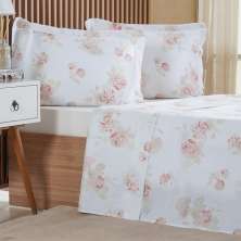 Jogo de Cama Queen 3 Pçs 200 Fios 100% Algodão 160x200x35cm Classique
