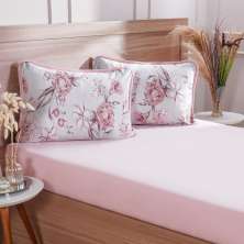 Jogo de Cama Queen 3 Pçs Malha Premium 145g/m² 100% Algodão 158x198x35cm Florescer