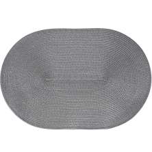 Kit 4 Americano Requinte Liso para Mesa Oval 30x45cm Chumbo