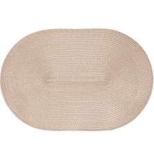 Kit 4 Americano Requinte Liso para Mesa Oval 30x45cm Palha