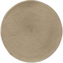Kit 4 Americano Requinte Liso para Mesa Redondo 38cm Palha