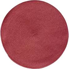 Kit 8 Americano Requinte Liso para Mesa Redondo 38cm Bordô