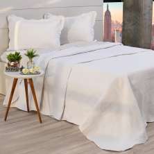 Kit Cobre Leito Casal Lottus Tecido Aveludado Matelassê Ultrassônico