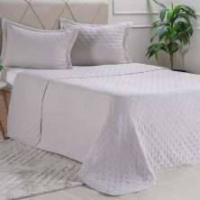 Kit Cobre Leito King Miraggio Ultra Soft com Porta Travesseiro Cinza Elefante