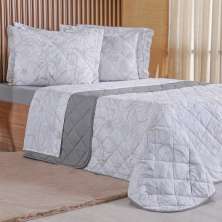 Kit Colcha Queen 200 Fios Estampada New 100% Algodão 240x260cm Dessin
