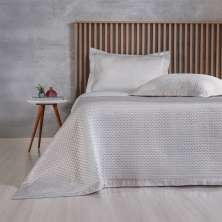 Kit Colcha Queen Satinatta Cetim Toque Pele de Pessego 240x260cm Suede Claro