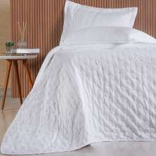 Kit Colcha Queen Sensatti 3D Embossed 240x260cm Branco