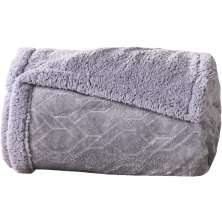 Manta Cobertor King Sherpa Realce Flannel Lã de Carneiro