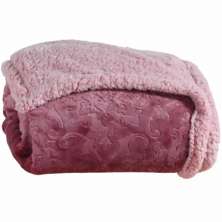 Manta Cobertor King Sherpa Realce Flannel Lã de Carneiro