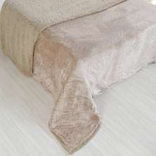 Manta Sherpa Realce Queen Dupla Face 220x240cm Mocha