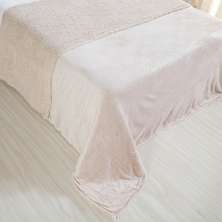 Manta Sherpa Realce Queen Dupla Face 220x240cm Talco