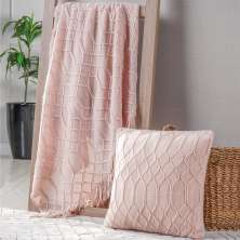 Manta Tricot Style Decorativa 127x152 Toque Super Macio Champagne