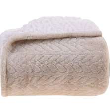 Manta com Mangas Dupla Face Toque Flannel + Sherpa Lã de Carneiro 135x170 Tessi Aveia
