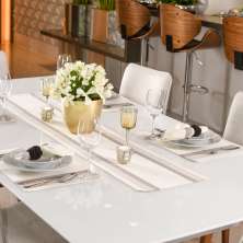 Trilho de Mesa 150x30 Fio Tinto Tessi Classic Fendi