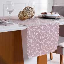 Trilho de Mesa Jacquard Impermeável 40x140 Areia