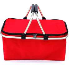Cesta Térmica Dobrável Retrátil Piquenique 20 Litro Vermelho