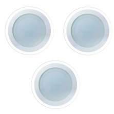 Kit 3 Luminárias Lâmpada LED 12W Plafon Embutir Borda Vidro