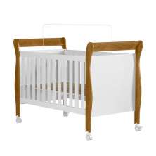 Berço Mini Cama com Colchão Slim Tigus Baby Branco Madeirado Ypê