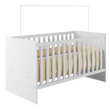 Berço com Suporte Mosquiteiro e Colchão Life Tigus Baby Branco