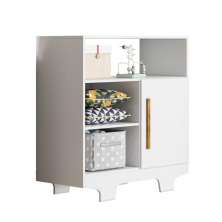 Cômoda Flocos 1 Porta 3 Prateleiras Tigus Baby Branco