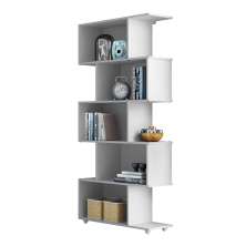 Estante Vertical para Livros 5 Nichos Tigus Branco