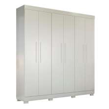 Guarda Roupa Roupeiro Flórida 6 Portas 4 Gavetas Tigus Baby Branco