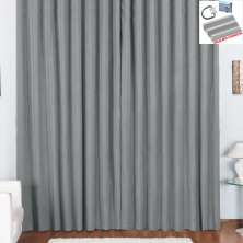 Cortina Pryme 2 Metros Sala Quarto em Oxford para Trilho Comum Cinza