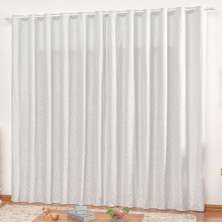Cortina em Jacquard Bahamas 2,00 x 1,70 Para Varão - Cinza Claro