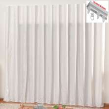 Cortina em Jacquard Bahamas 3,00 x 2,70 Para Trilho Suisso - Branca