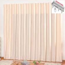 Cortina em Jacquard Bahamas 4,00 x 2,70 Para Trilho Suisso - Palha