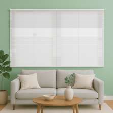 Persiana Horizontal PVC 25mm BLOCK LUXO 200larg x 160alt Branca (2 pçs)