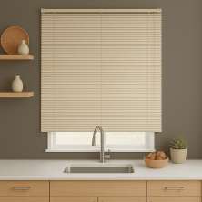 Persiana Horizontal PVC 25mm BLOCK LUXO 80larg x 160alt Bege